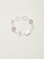 Square Baroque Amethyst Bracelet — Amethyst, Baroque Pearl & Sterling Silver | SENLORE
