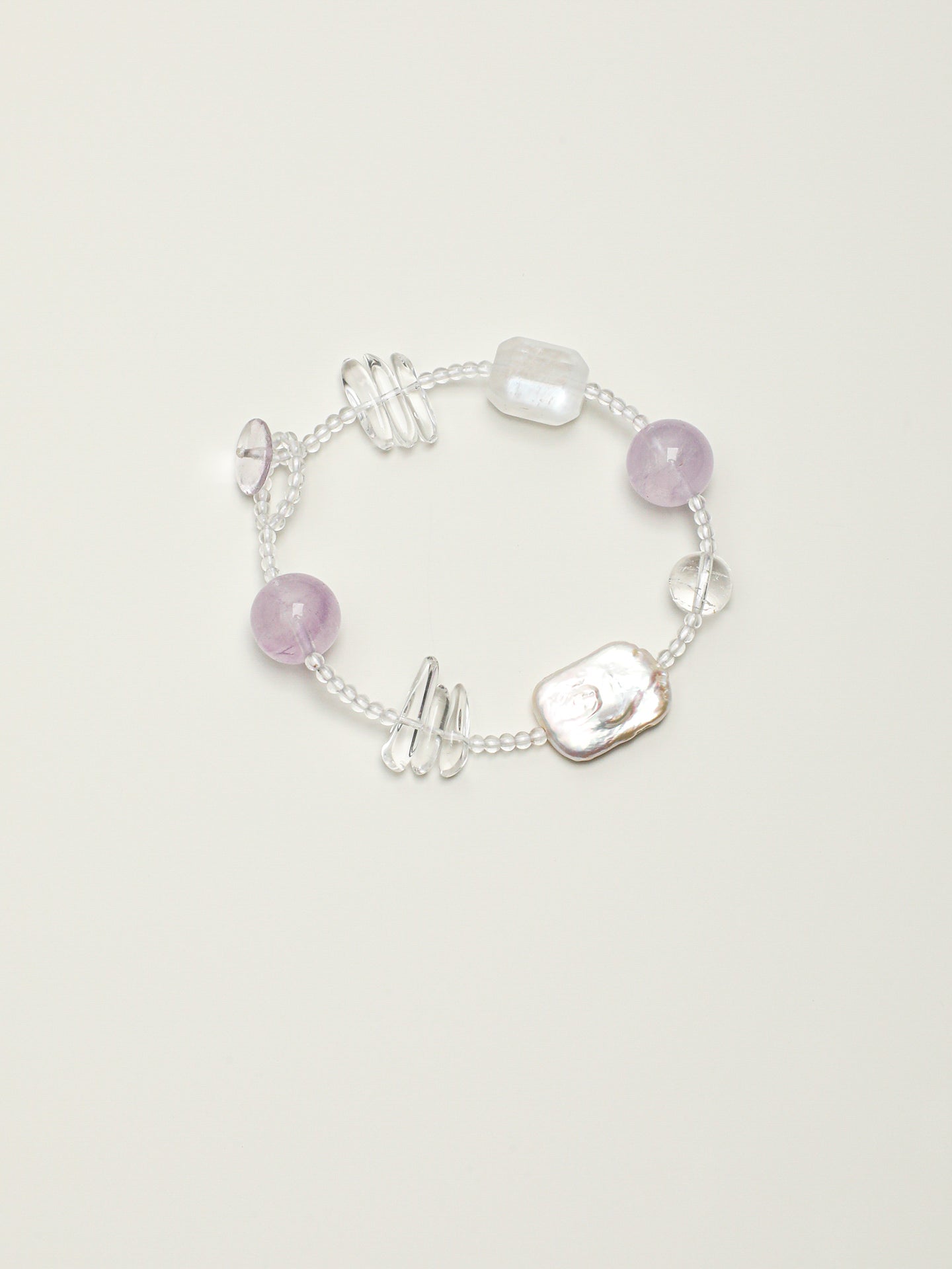 Square Baroque Amethyst Bracelet — Amethyst, Baroque Pearl & Sterling Silver | SENLORE
