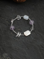 Square Baroque Amethyst Bracelet — Amethyst, Baroque Pearl & Sterling Silver | SENLORE