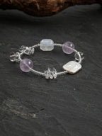 Square Baroque Amethyst Bracelet — Amethyst, Baroque Pearl & Sterling Silver | SENLORE