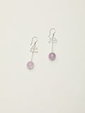 Amethyst Fang Vintage Drop Earrings — Amethyst, Clear Quartz & Sterling Silver | SENLORE