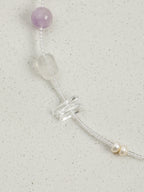 Minimal Clear Quartz & Baroque Pearl Necklace — Clear Quartz, Baroque Pearl & Sterling Silver | SENLORE
