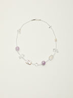 Minimal Clear Quartz & Baroque Pearl Necklace — Clear Quartz, Baroque Pearl & Sterling Silver | SENLORE