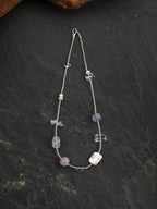 Minimal Clear Quartz & Baroque Pearl Necklace — Clear Quartz, Baroque Pearl & Sterling Silver | SENLORE