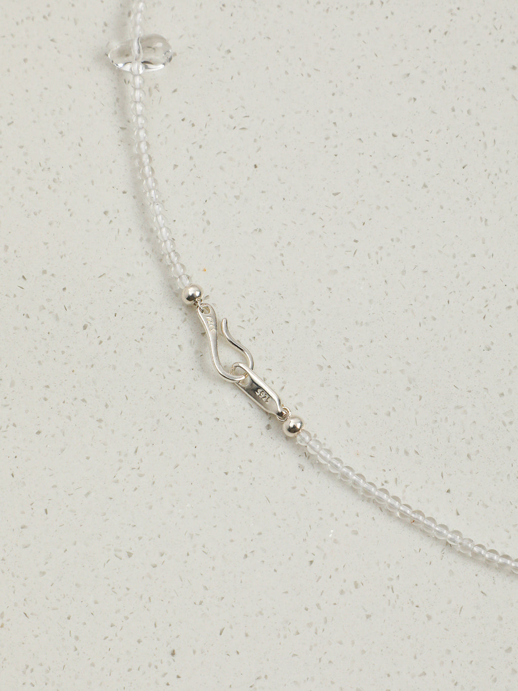 Minimal Clear Quartz & Baroque Pearl Necklace — Clear Quartz, Baroque Pearl & Sterling Silver | SENLORE