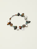 Tiger's Eye & Smoky Quartz Baroque Bracelet — tiger's eye, smoky quartz, phoenix stone, baroque pearl, Thai silver | SENLORE