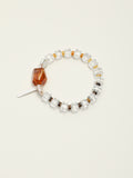 Citrine & Button Baroque Pearl Bracelet — citrine, yellow jade, tiger's eye, baroque pearl, sterling silver | SENLORE