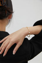 French Pearl Bangle — Pearl, Sterling Silver & 18K Gold Vermeil | SENLORE