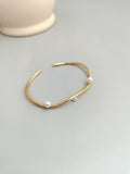 French Pearl Bangle — Pearl, Sterling Silver & 18K Gold Vermeil | SENLORE