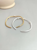 French Pearl Bangle — Pearl, Sterling Silver & 18K Gold Vermeil | SENLORE