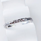 Cracked-Texture Zirconia Bangle — Cubic Zirconia & Sterling Silver | SENLORE