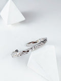 Cracked-Texture Zirconia Bangle — Cubic Zirconia & Sterling Silver | SENLORE