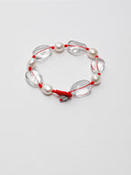 White Crystal & Baroque Pearl Abundance Bracelet