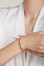 Cubic Zirconia Bangle — Cubic Zirconia & Sterling Silver | SENLORE