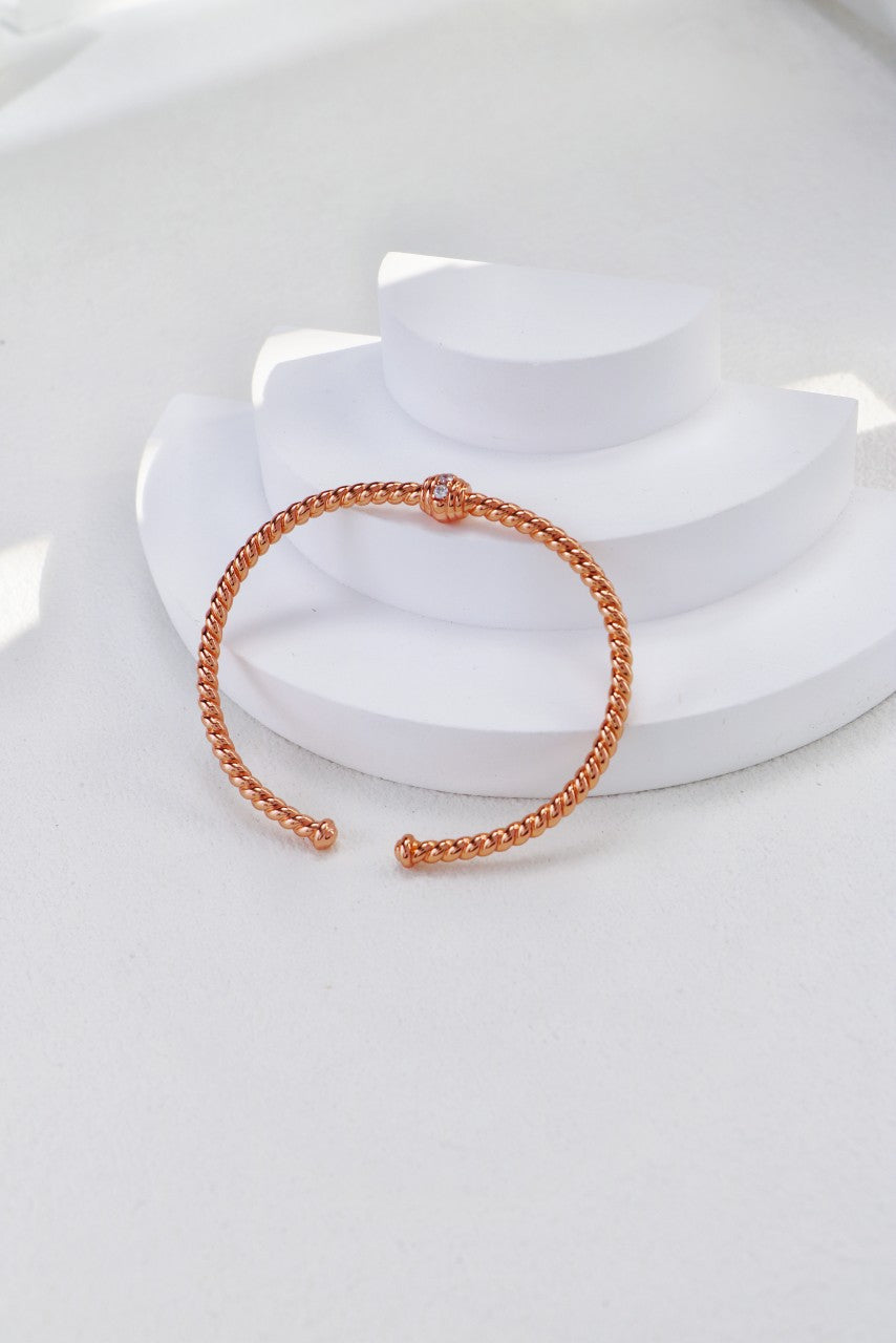 Cubic Zirconia Bangle — Cubic Zirconia & Sterling Silver | SENLORE