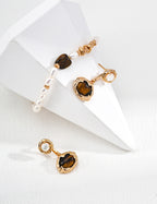 SENLORE Tiger's Eye Pearl Bracelet – Front View