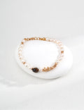 SENLORE Tiger's Eye Pearl Bracelet – Detail Close-up