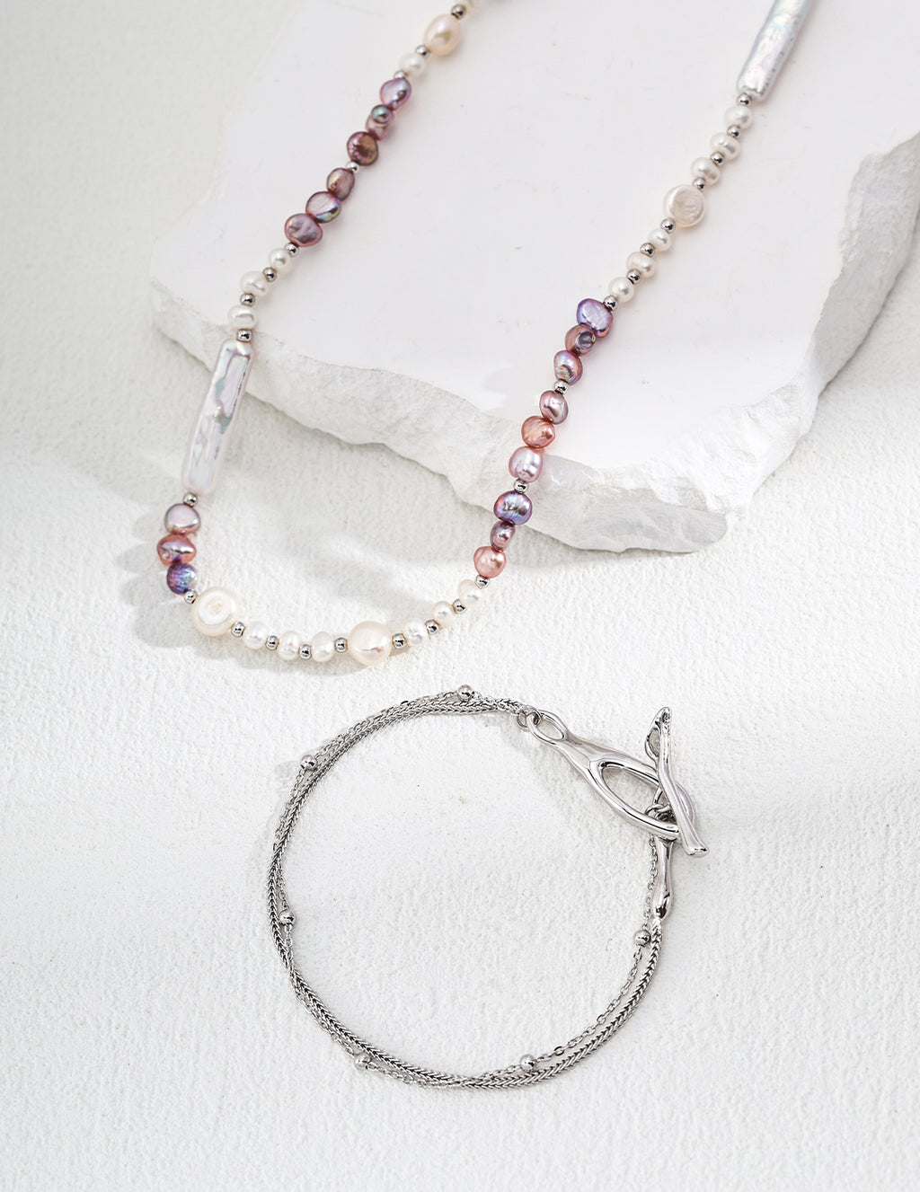 Double-Layer Bracelet — Sterling Silver, 18K Gold Vermeil | SENLORE