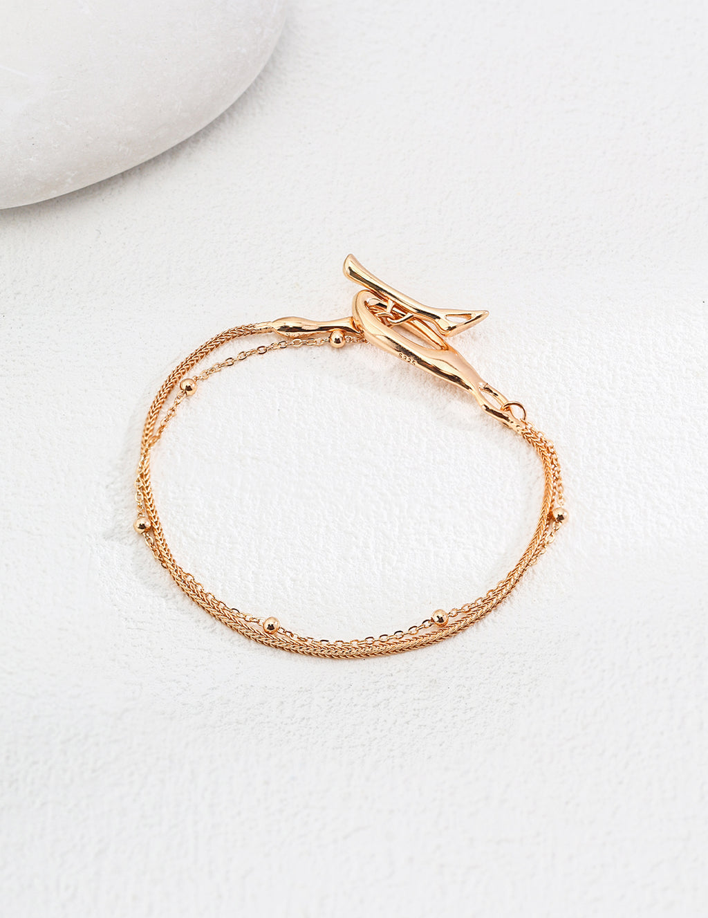 Double-Layer Bracelet — Sterling Silver, 18K Gold Vermeil | SENLORE