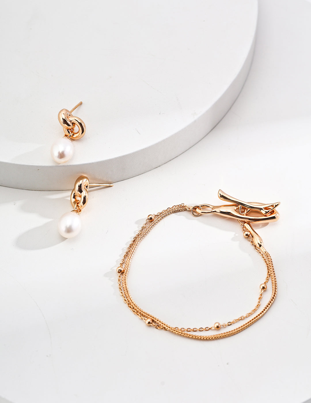 Double-Layer Bracelet — Sterling Silver, 18K Gold Vermeil | SENLORE