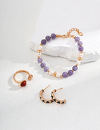 Pearl Kunzite Bracelet — 18K Gold Vermeil, natural freshwater pearl, natural kunzite | SENLORE