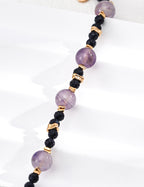 Lavender Amethyst Blue Goldstone Bracelet — 18K Gold Vermeil, amethyst, blue goldstone | SENLORE