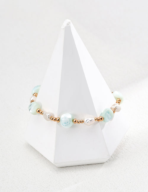 SENLORE Baroque Shell Pearl Bracelet – Side View