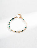 SENLORE Natural Pearl Malachite Bracelet – Detail Close-up