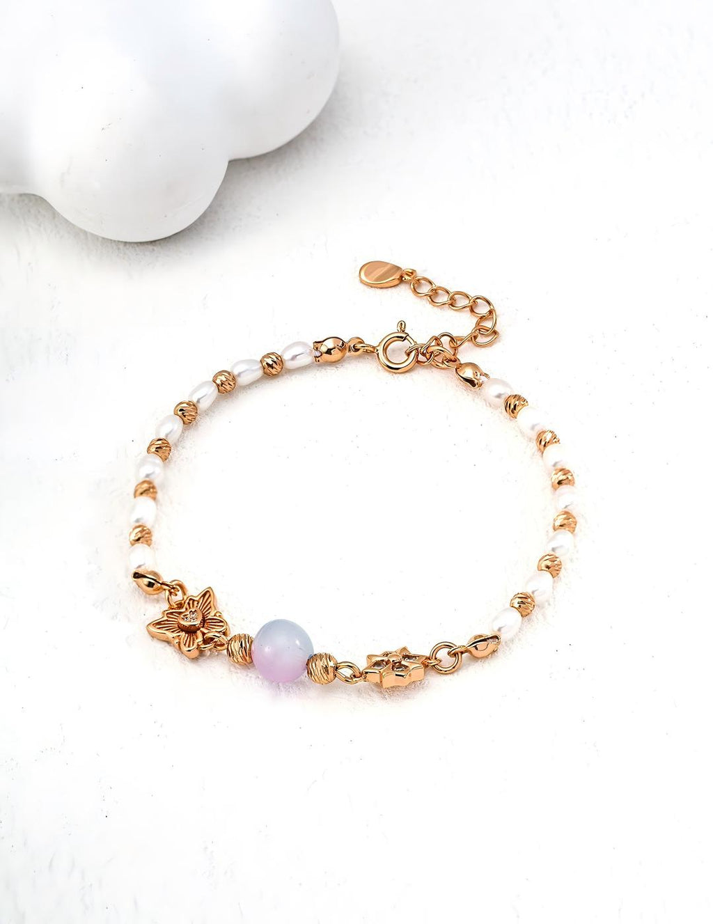 Cat's Eye Pearl Bracelet — Sterling Silver, 18K Gold Vermeil, natural freshwater pearl, gradient cat's eye | SENLORE