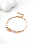 Cat's Eye Pearl Bracelet — Sterling Silver, 18K Gold Vermeil, natural freshwater pearl, gradient cat's eye | SENLORE