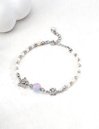 Cat's Eye Pearl Bracelet — Sterling Silver, 18K Gold Vermeil, natural freshwater pearl, gradient cat's eye | SENLORE