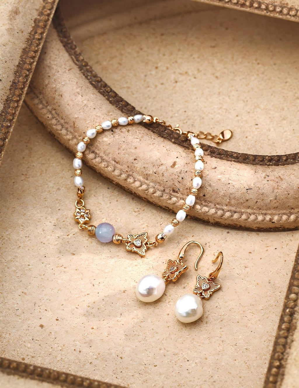 Cat's Eye Pearl Bracelet — Sterling Silver, 18K Gold Vermeil, natural freshwater pearl, gradient cat's eye | SENLORE