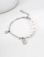 SENLORE Spliced Pearl Bracelet – Side View