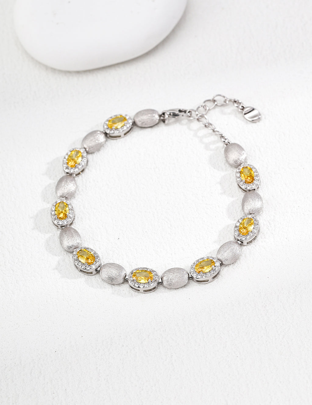 Hand-Brushed Zircon Bracelet — Sterling Silver, 18K Gold Vermeil, cubic zirconia | SENLORE