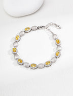 Hand-Brushed Zircon Bracelet — Sterling Silver, 18K Gold Vermeil, cubic zirconia | SENLORE