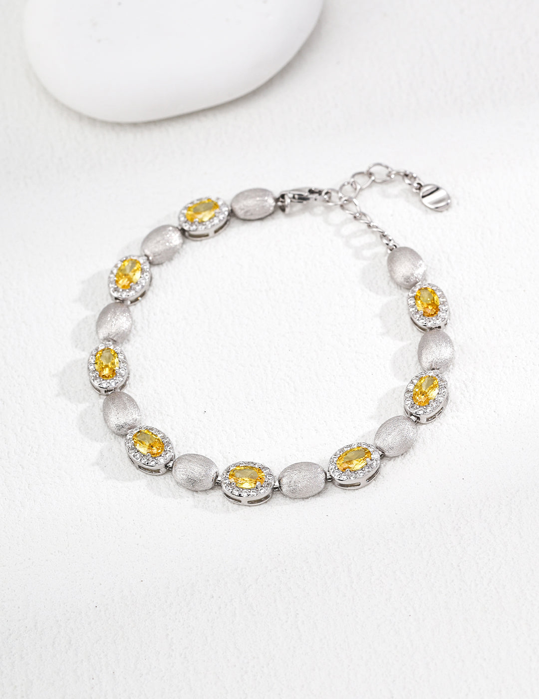 Hand-Brushed Zircon Bracelet — Sterling Silver, 18K Gold Vermeil, cubic zirconia | SENLORE