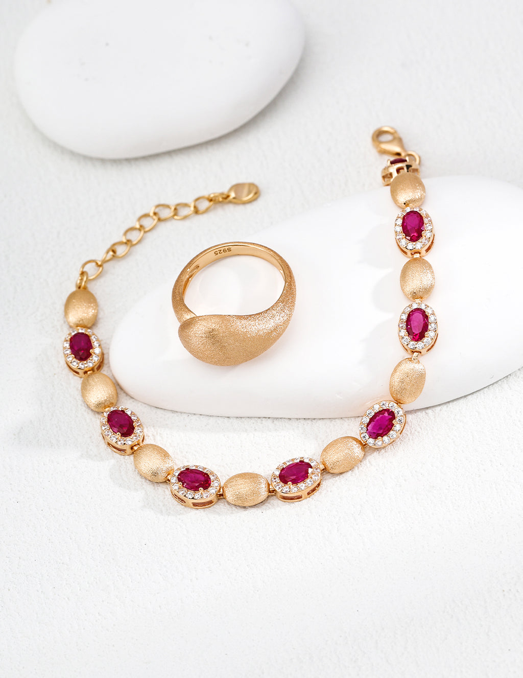 Hand-Brushed Zircon Bracelet — Sterling Silver, 18K Gold Vermeil, cubic zirconia | SENLORE