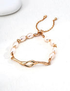 Lava Fluid Pearl Bracelet — 18K Gold Vermeil, natural freshwater pearl | SENLORE