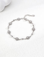 Court Floral Zircon Bracelet — Sterling Silver, 18K Gold Vermeil, cubic zirconia | SENLORE