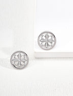 SENLORE Cross Iris Earrings – Side View