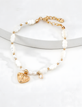 SENLORE Heart Pearl Bracelet – Front View