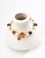 Tiger's Eye Pearl Crystal Bracelet — 18K Gold Vermeil, natural freshwater pearl, tiger's eye, citrine | SENLORE