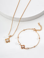 White Shell Design Bracelet — 18K Gold Vermeil, white shell | SENLORE