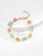 SENLORE Green Grape Jasmine Pearl Bracelet – Detail Close-up