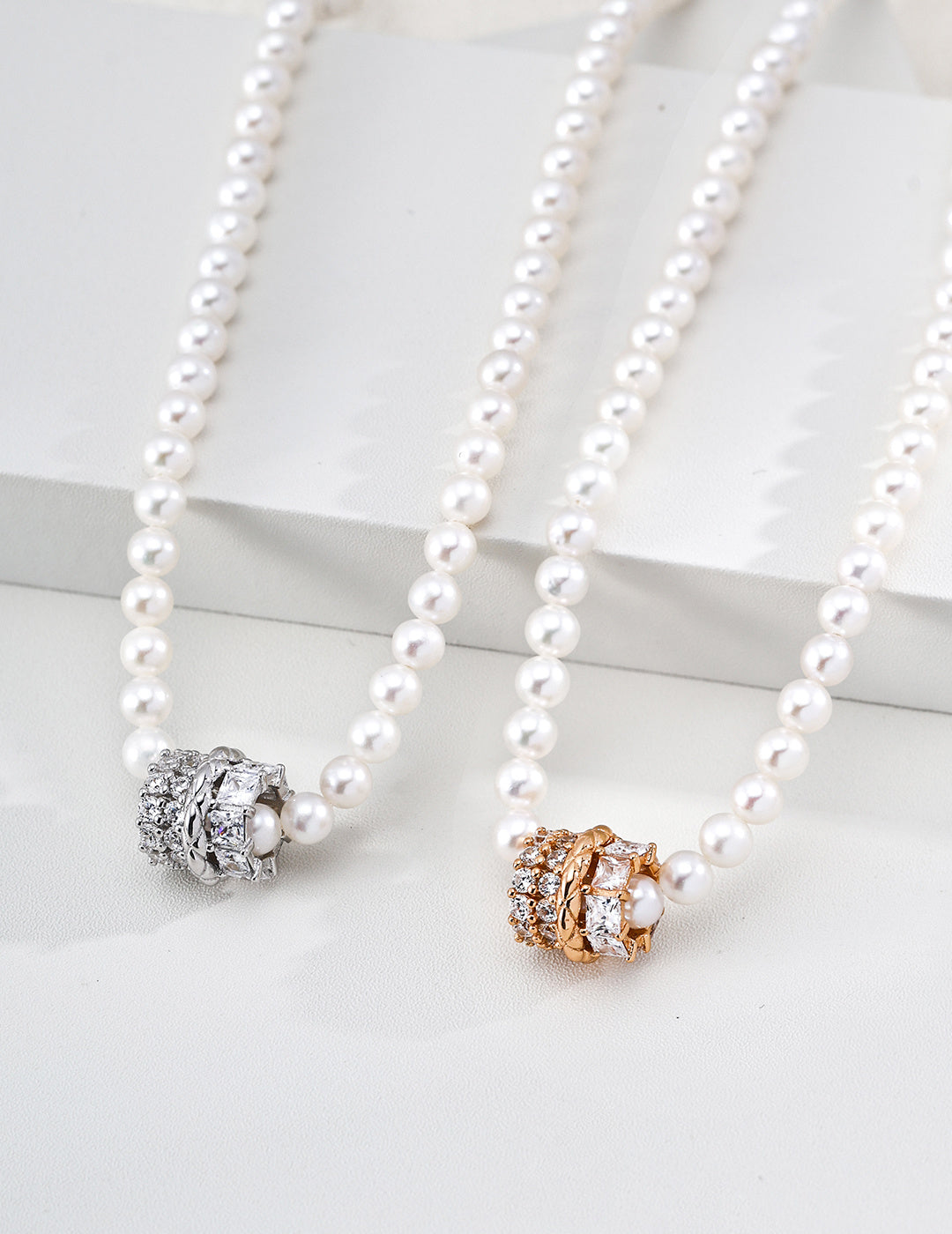 SENLORE Galaxy Pearl Bead Necklace – Front View