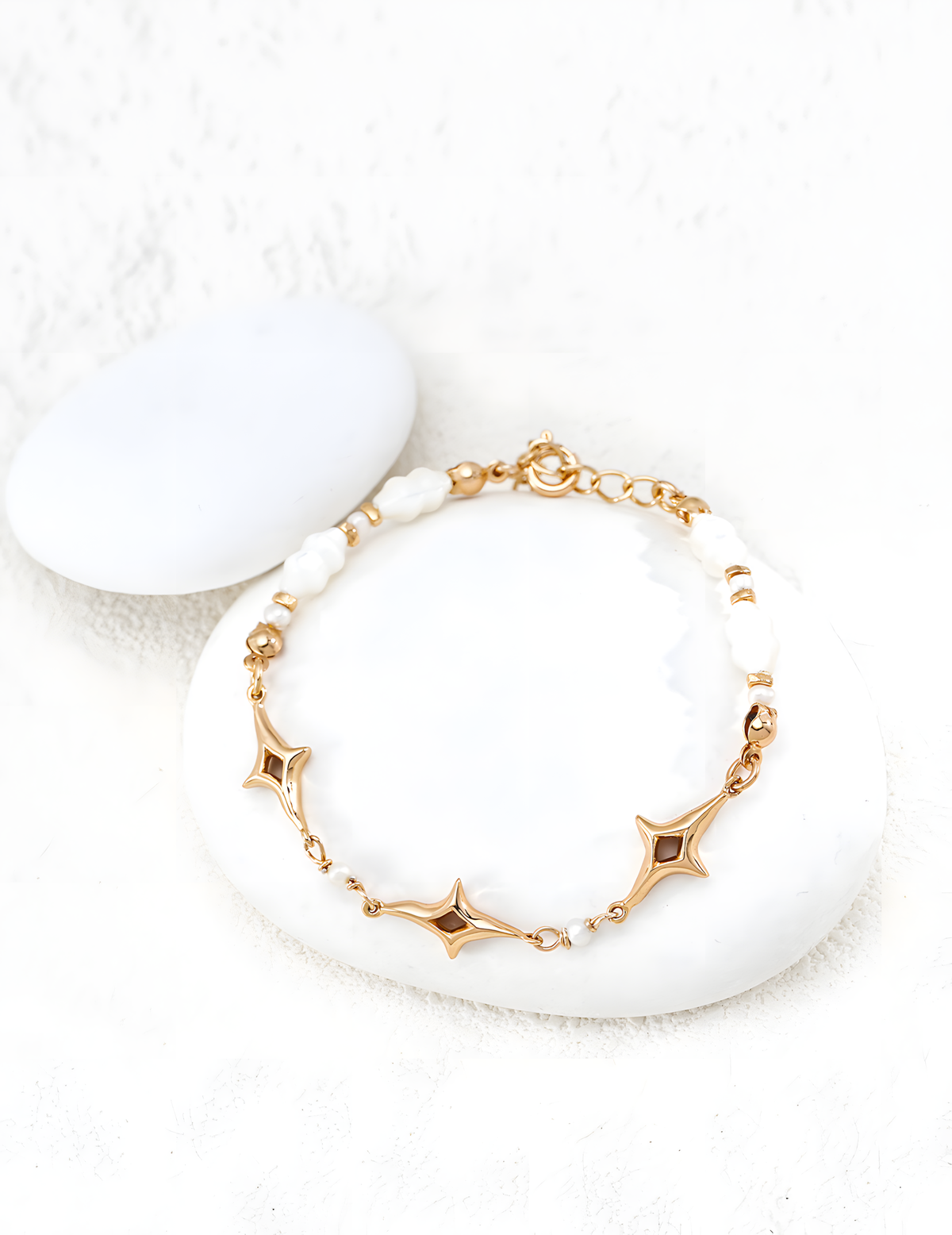 SENLORE Starburst Mother-of-Pearl Pearl Bracelet – Front View