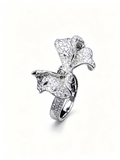 Full-Pavé Diamond Bow Ring — Pt950 Platinum Bespoke Commission