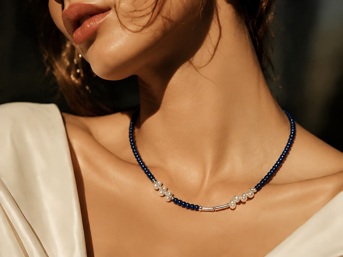 Lapis Lazuli Petal Necklace