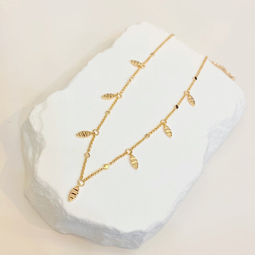 Leaf Pendant Necklace — Sterling Silver & 18K Gold Vermeil | SENLORE