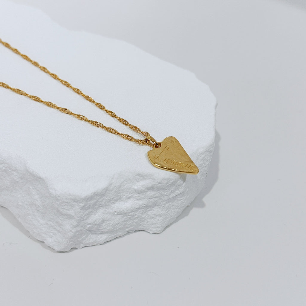 Heart-Smiley Pendant Necklace — 18K Gold Vermeil | SENLORE